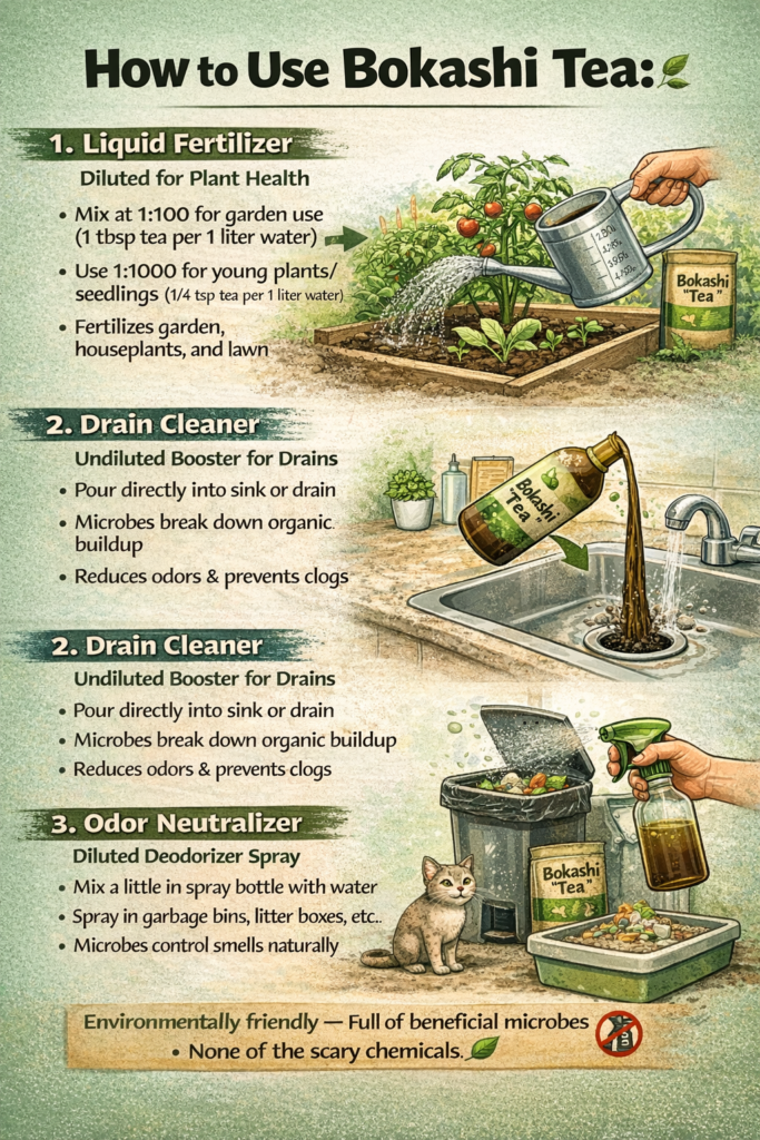 How to Use Bokashi Tea