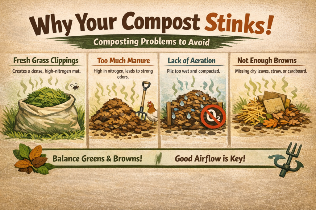 compost smells like ammonia