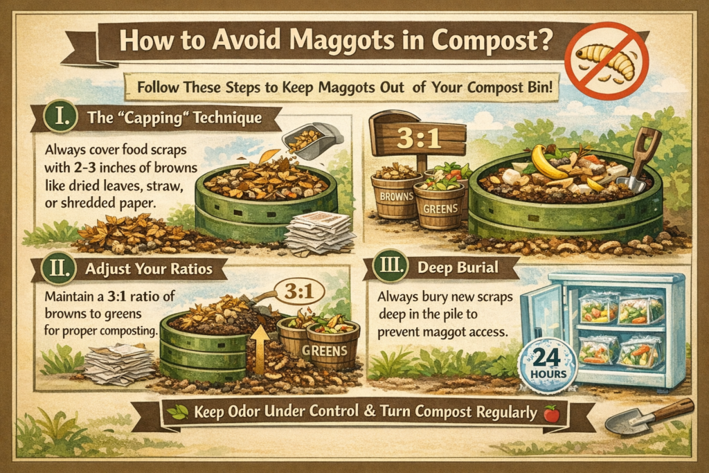 How to Avoid Maggots in Compost?